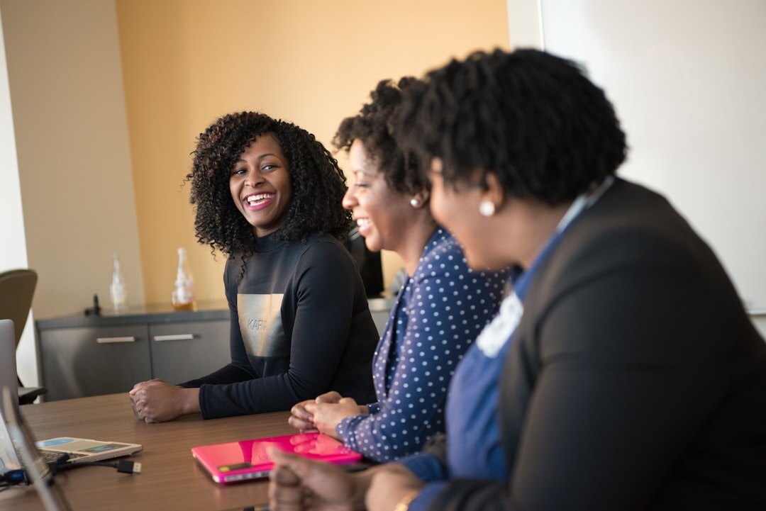 diverse group discussing ads